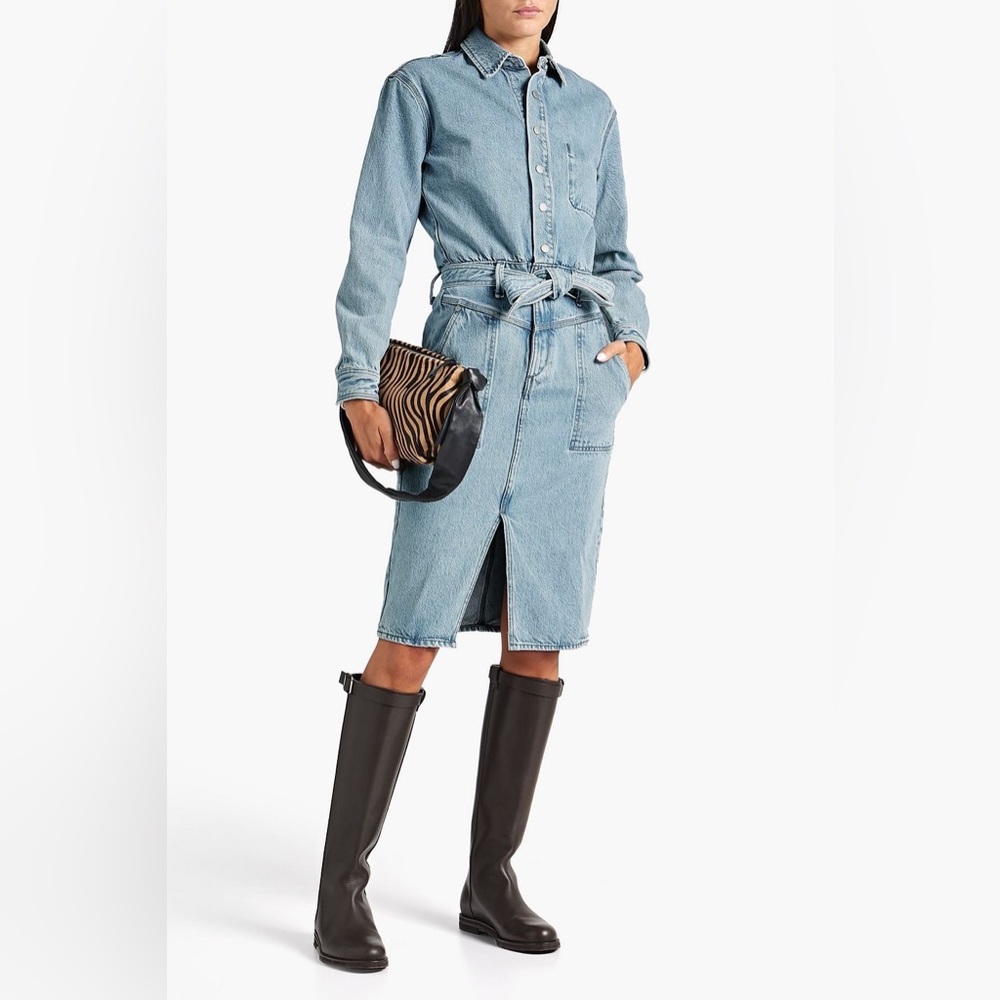 rag & bone Light Blue Denim Shirt Dress